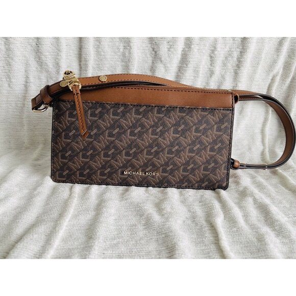 NWT Michael Kors Empire  Signature Logo Convertible Crossbody Bag & Card Case - Picture 10 of 14